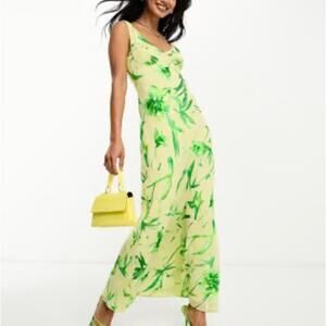 ASOS Yellow and Green Floral Maxi Dress